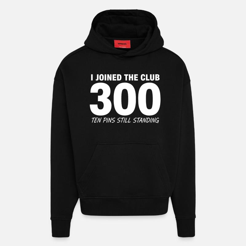 Bowling Dire Drôle 300 - Sweat à capuche bio épais oversize fabriqué en UE - SOLID BLACK