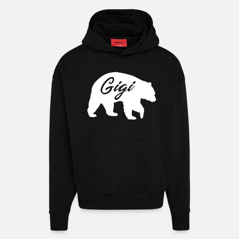Gigi Bear süßes Oma-Geschenkhemd - Hoodie- made by SPREAD  - SOLID BLACK