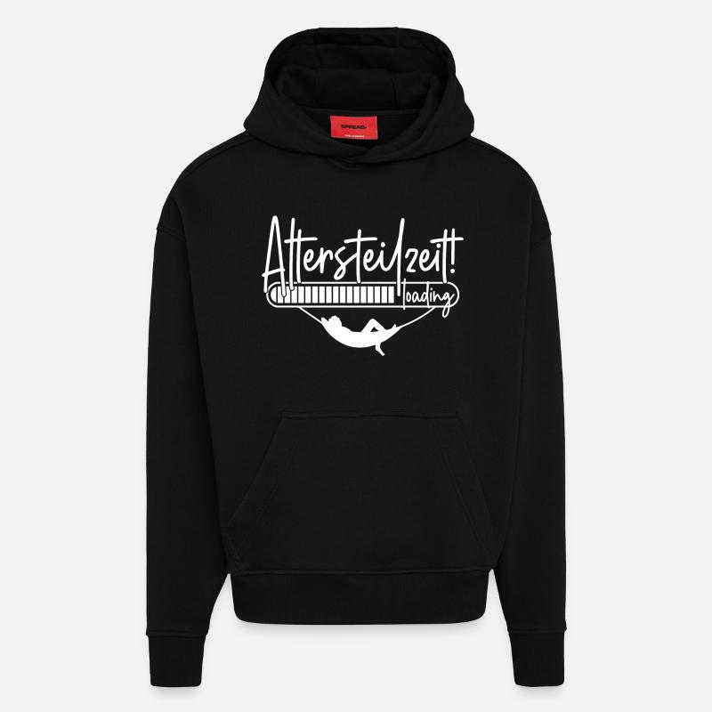 Altersteilzeit loading Ladebalken Hängematte ATZ - Hoodie- made by SPREAD  - SOLID BLACK