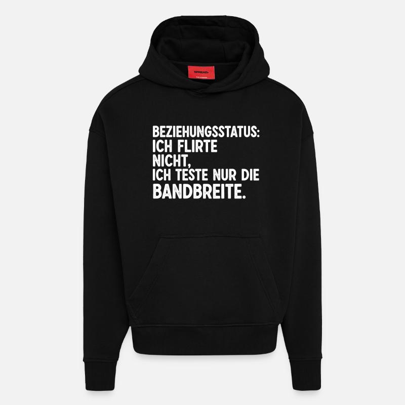 Relationship status: I don't flirt - Hoodie- made by SPREAD  - SOLID BLACK