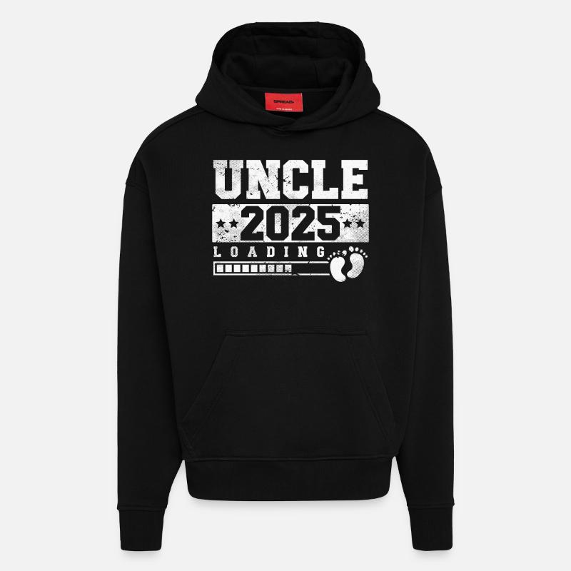 Onkel 2025 loading - Hoodie- made by SPREAD  - SOLID BLACK
