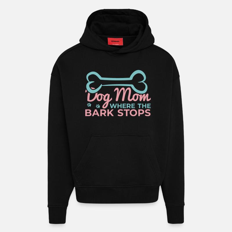 Hunde Mama Spruch - Hoodie- made by SPREAD  - SOLID BLACK