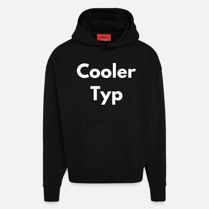 cool guy - Hoodie- made by SPREAD  - SOLID BLACK