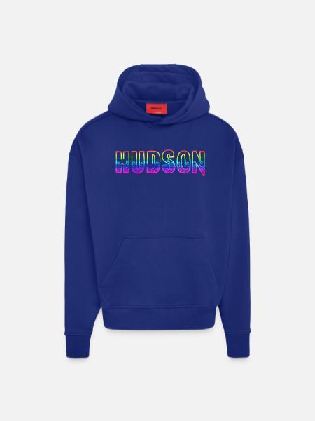 hudson rs regenbogen - Hoodie- made by SPREAD - SOLID BLACK