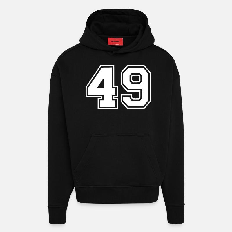 49 - Sweat à capuche bio épais oversize fabriqué en UE - SOLID BLACK