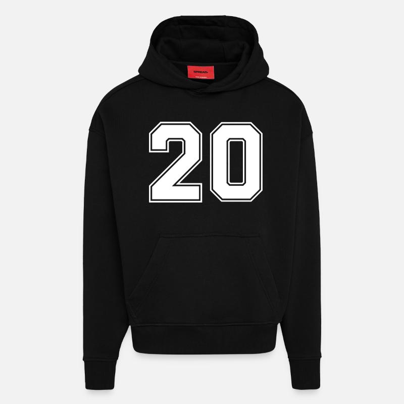 Nummer zwanzig 20 - Hoodie- made by SPREAD  - SOLID BLACK