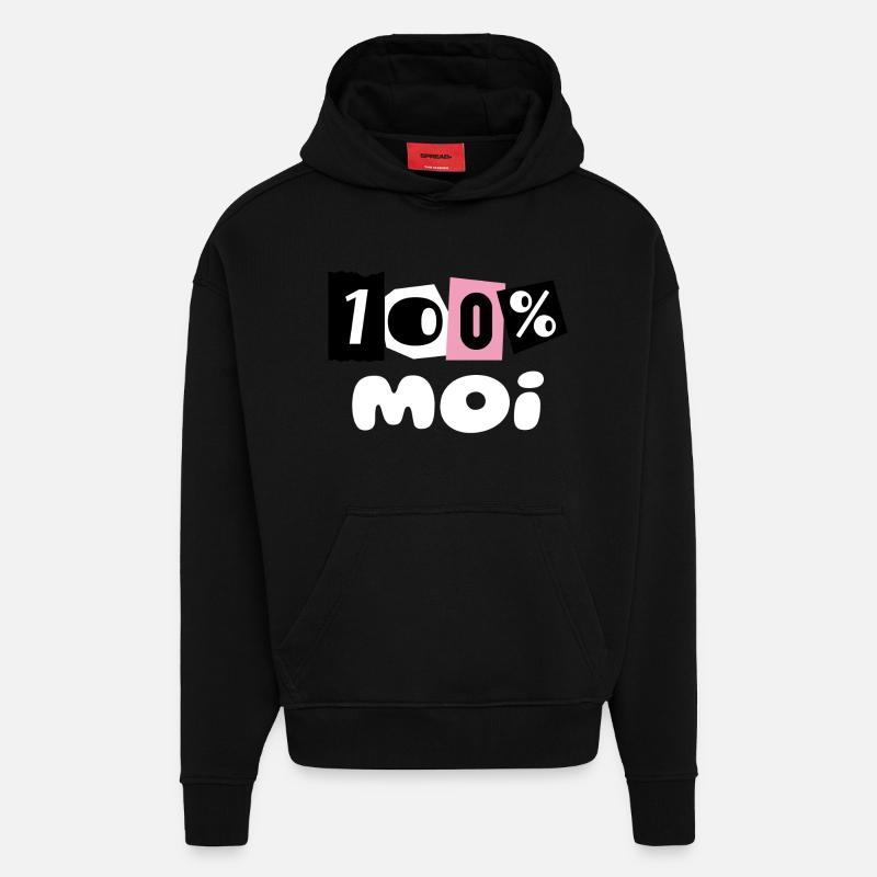 100% ICH - Hoodie- made by SPREAD  - SOLID BLACK