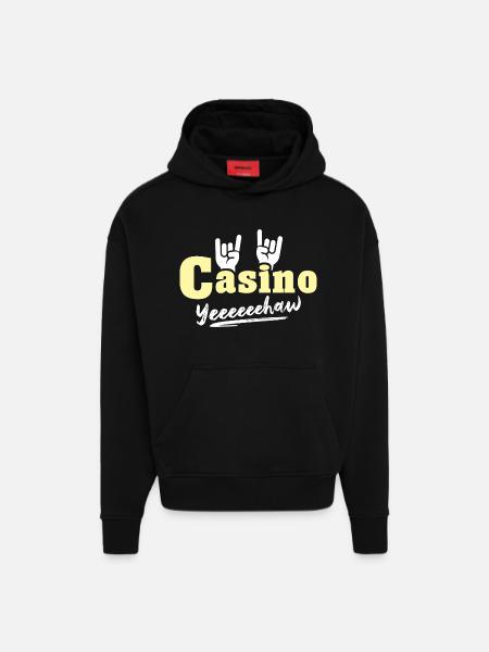 Casino Gambler - Hoodie- made by SPREAD - SOLID BLACK