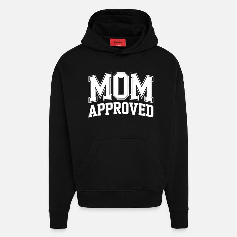 Mama approved getestet - Hoodie- made by SPREAD - SOLID BLACK