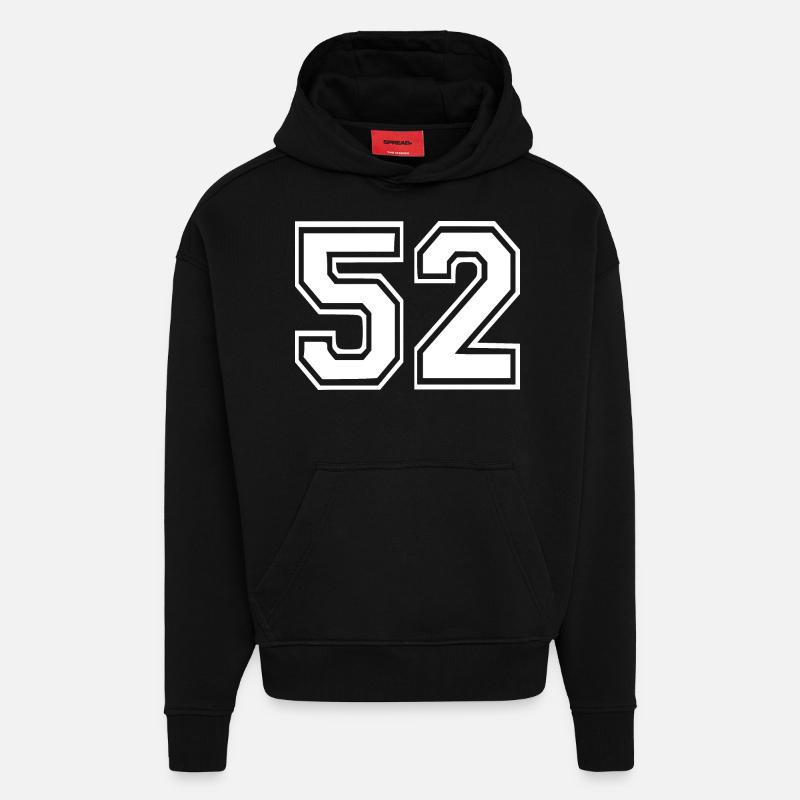 52 - Sweat à capuche bio épais oversize fabriqué en UE - SOLID BLACK