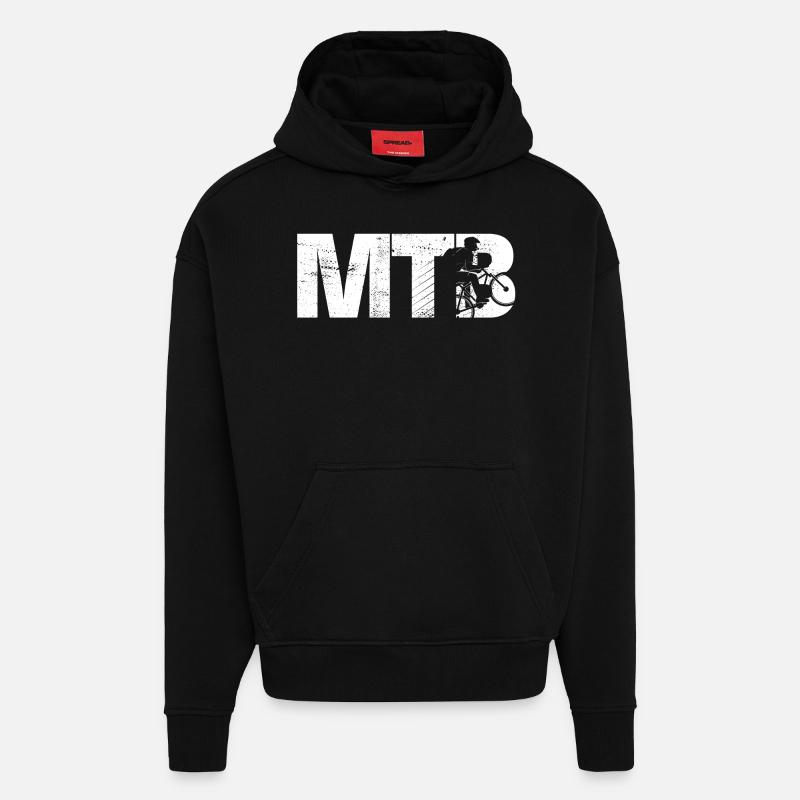Silhouette VTT VTT - Sweat à capuche bio épais oversize fabriqué en UE - SOLID BLACK