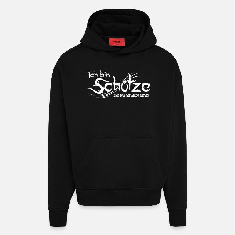 Schütze - Hoodie- made by SPREAD  - SOLID BLACK