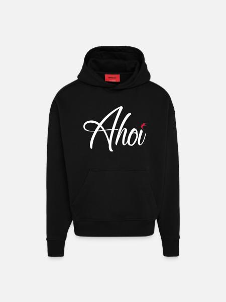 Ahoi - Hoodie- made by SPREAD  - SOLID BLACK