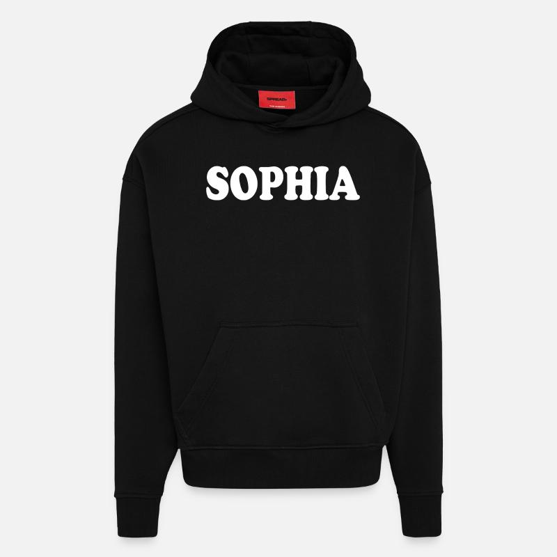 Sophia - Sweat à capuche bio épais oversize fabriqué en UE - SOLID BLACK