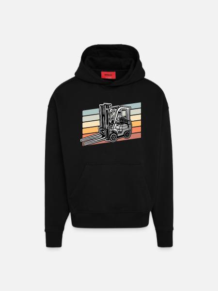 Forklift Forklift - Hoodie- made by SPREAD - SOLID BLACK