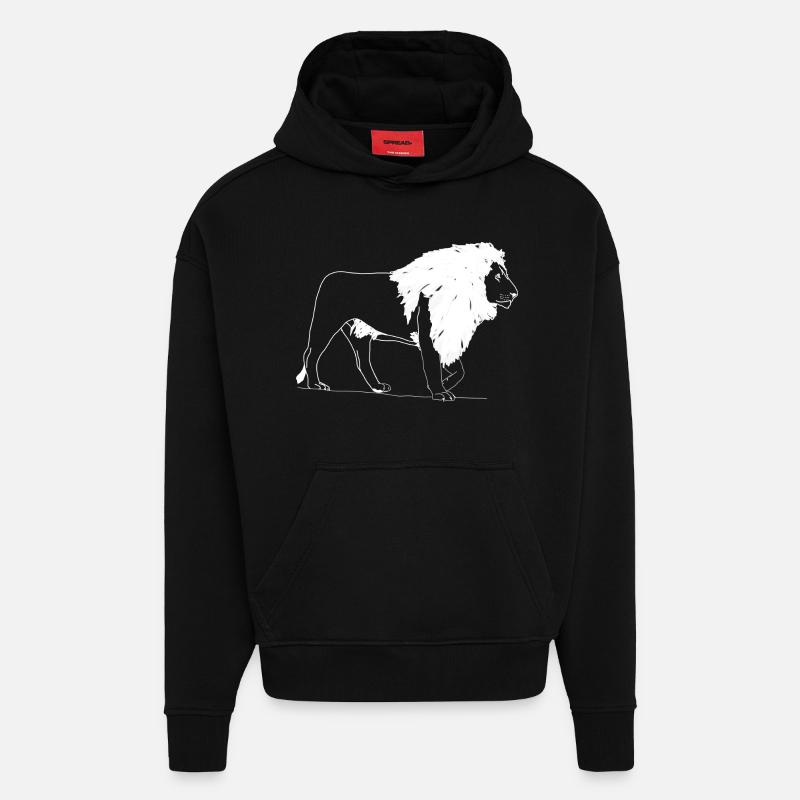 Löwe - Hoodie- made by SPREAD  - SOLID BLACK