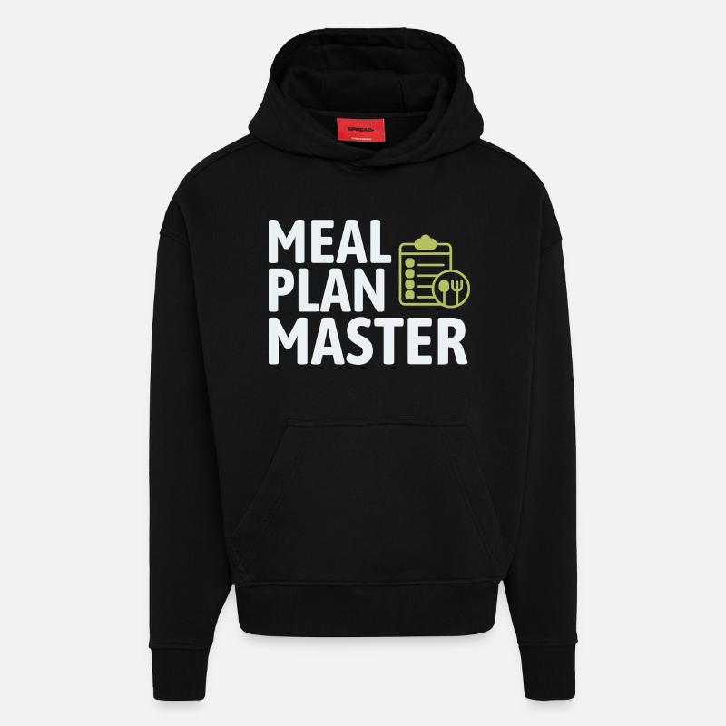 Diététicien agréé expert en alimentation consciente - Sweat à capuche bio épais oversize fabriqué en UE - SOLID BLACK