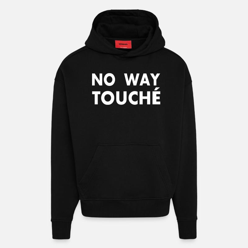 No way touché - Sweat à capuche bio épais oversize fabriqué en UE - SOLID BLACK