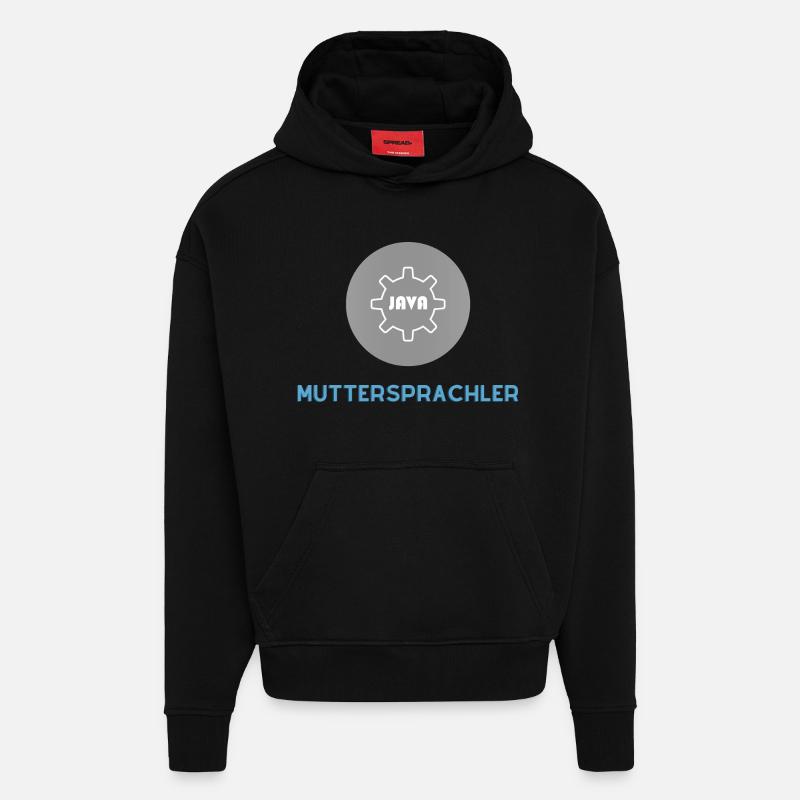 Muttersprachler: JavaScript Edition - Hoodie- made by SPREAD  - SOLID BLACK