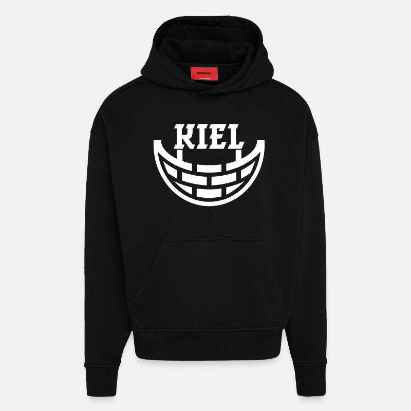 Quille - Sweat à capuche bio épais oversize fabriqué en UE - SOLID BLACK