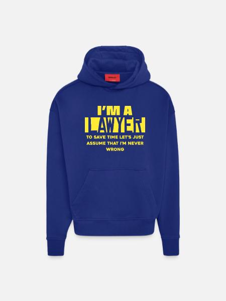 I'm a lawyer – save time saying - Hoodie- made by SPREAD  - SOLID BLACK