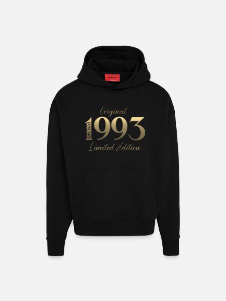 33rd Birthday Original January 1993 - Hoodie- made by SPREAD - SOLID BLACK