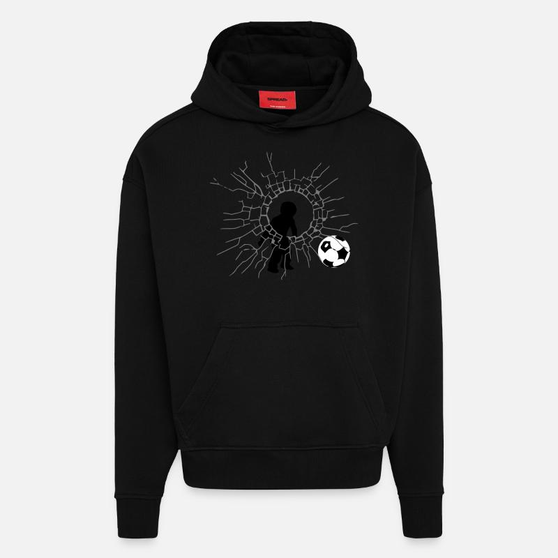 Fußball Junge - Hoodie- made by SPREAD  - SOLID BLACK