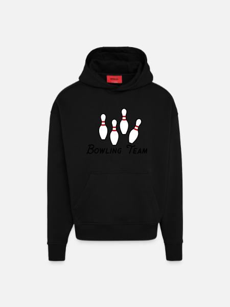 Bowling Team - Hoodie- made by SPREAD  - SOLID BLACK
