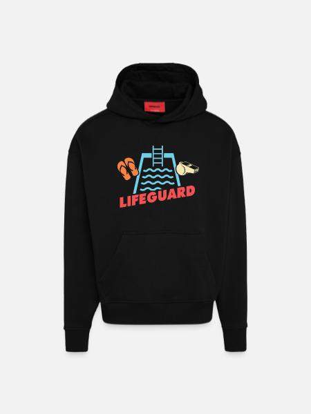 Lifeguards Love Lifeguard Swimmers - Hoodie- made by SPREAD - SOLID BLACK