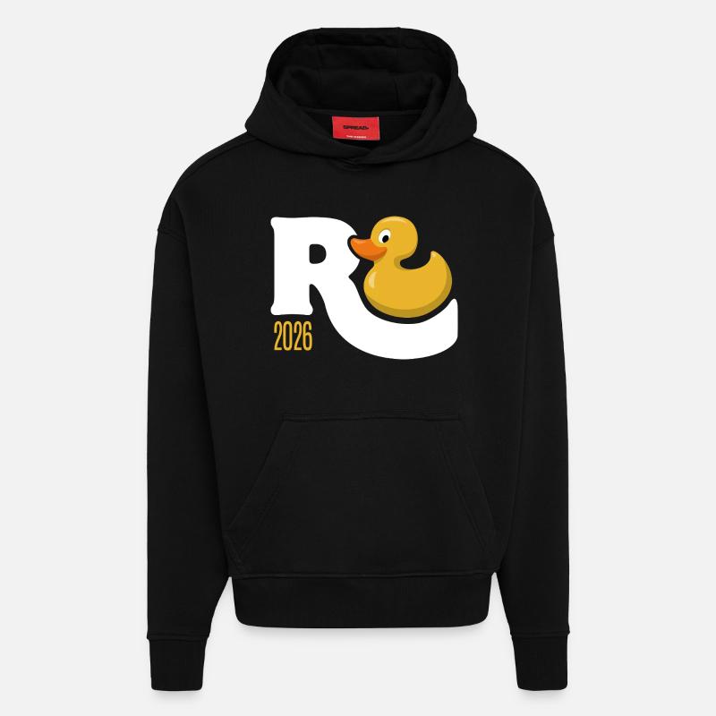 Gummiente Rente 2026 - Ruhestand - Pension - Hoodie- made by SPREAD - SOLID BLACK
