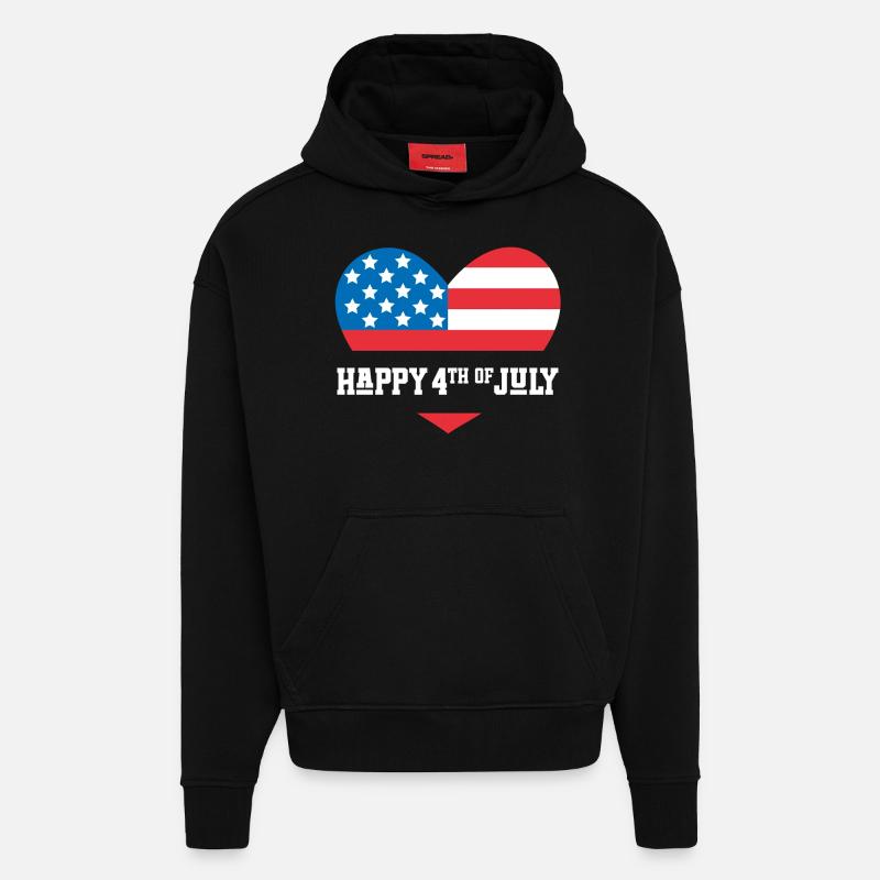 Frohen 4. Juli - Hoodie- made by SPREAD - SOLID BLACK
