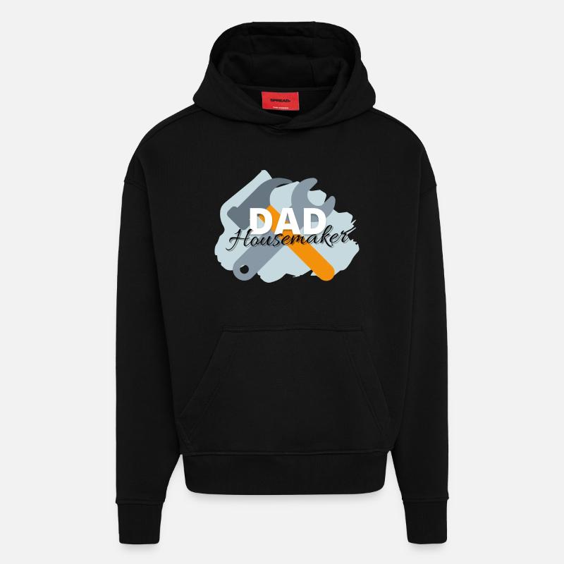 Dad Housemaker - Hoodie- made by SPREAD  - SOLID BLACK