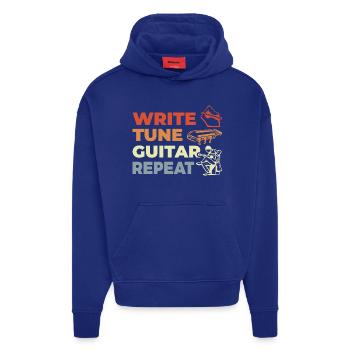 Gitarrist Zitat - Hoodie- made by SPREAD  - Iconic Blue - Vorne
