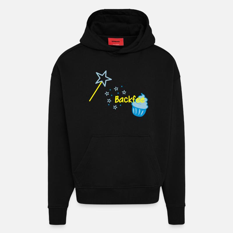 Cupcaki Backfee - Hoodie- made by SPREAD  - SOLID BLACK