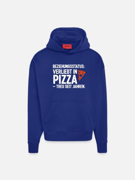 Relationship Status In Love With Pizza - Hoodie- made by SPREAD  - SOLID BLACK