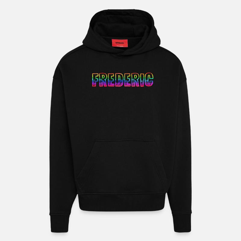 frederic rs rainbow - Hoodie- made by SPREAD  - SOLID BLACK
