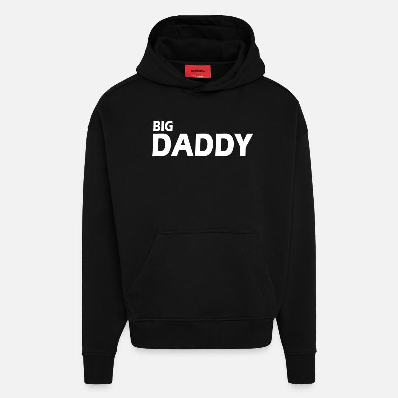 BIG DADDY - Sweat à capuche bio épais oversize fabriqué en UE - SOLID BLACK