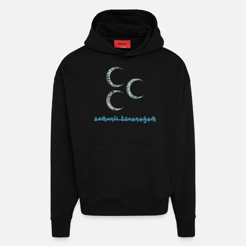 halbmonde e 733 - Hoodie- made by SPREAD  - SOLID BLACK