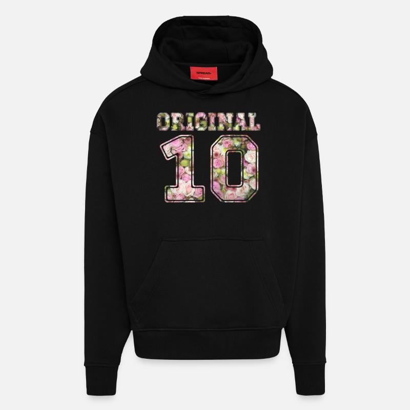 Original 10 - Hoodie- made by SPREAD  - SOLID BLACK