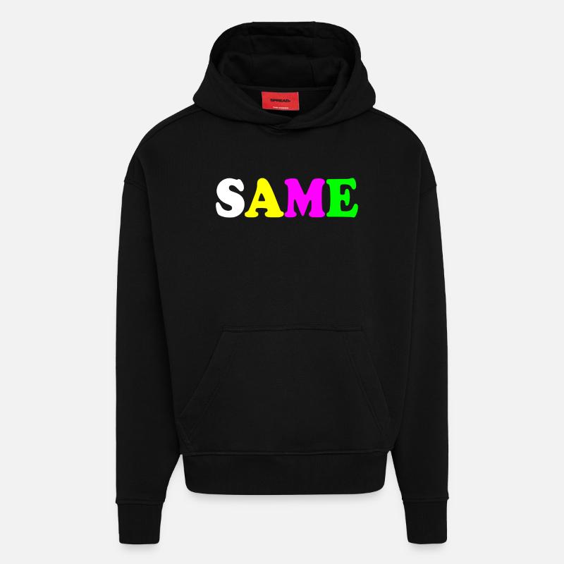 Same - Sweat à capuche bio épais oversize fabriqué en UE - SOLID BLACK