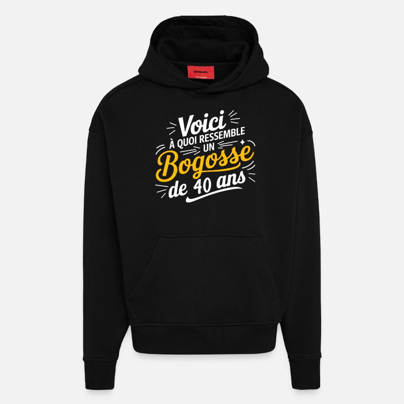 40 MUG - Hoodie- made by SPREAD - SOLID BLACK