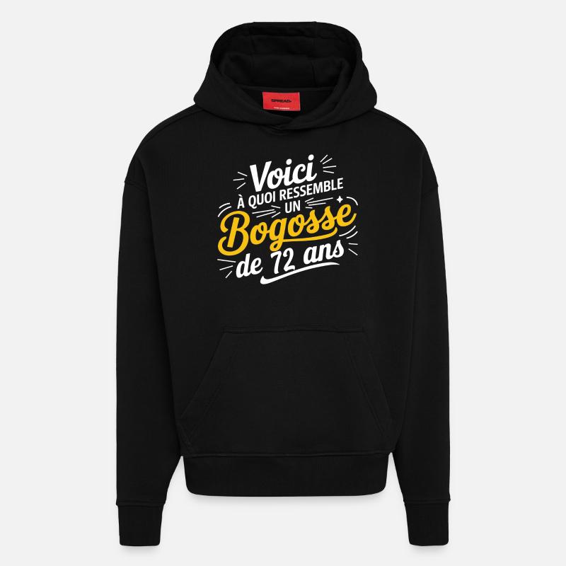 Der 72-jährige Bogosse - Hoodie- made by SPREAD - SOLID BLACK