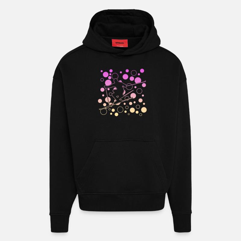 Ski - Hoodie- made by SPREAD  - SOLID BLACK