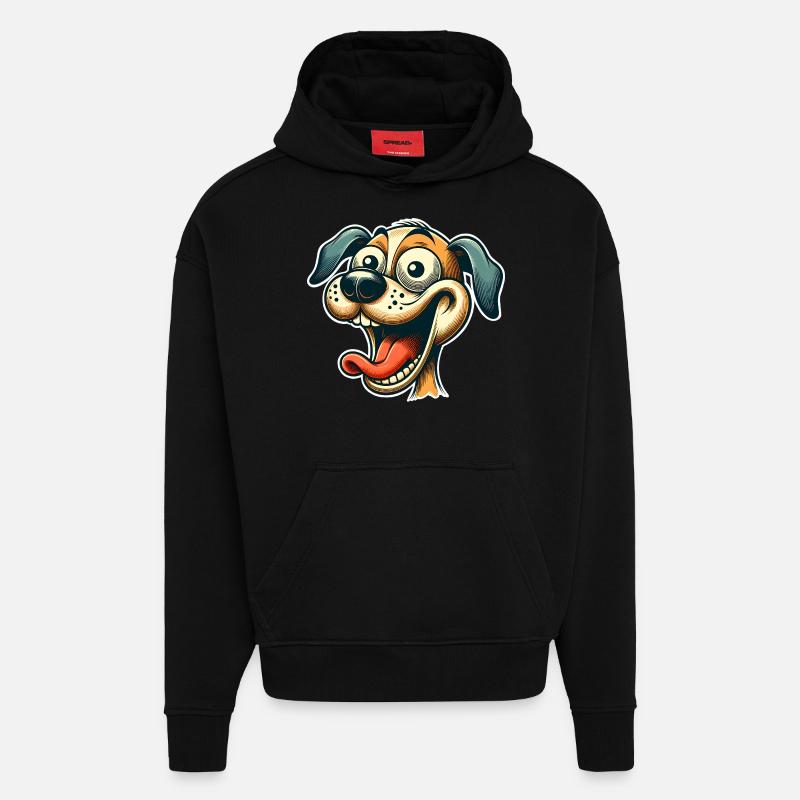 Hund - Hoodie- made by SPREAD  - SOLID BLACK