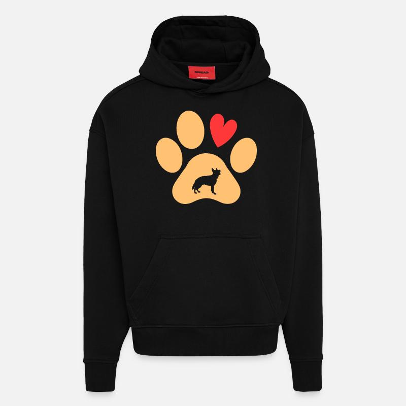 Hund Deutscher Schäferhund - Hoodie- made by SPREAD - SOLID BLACK