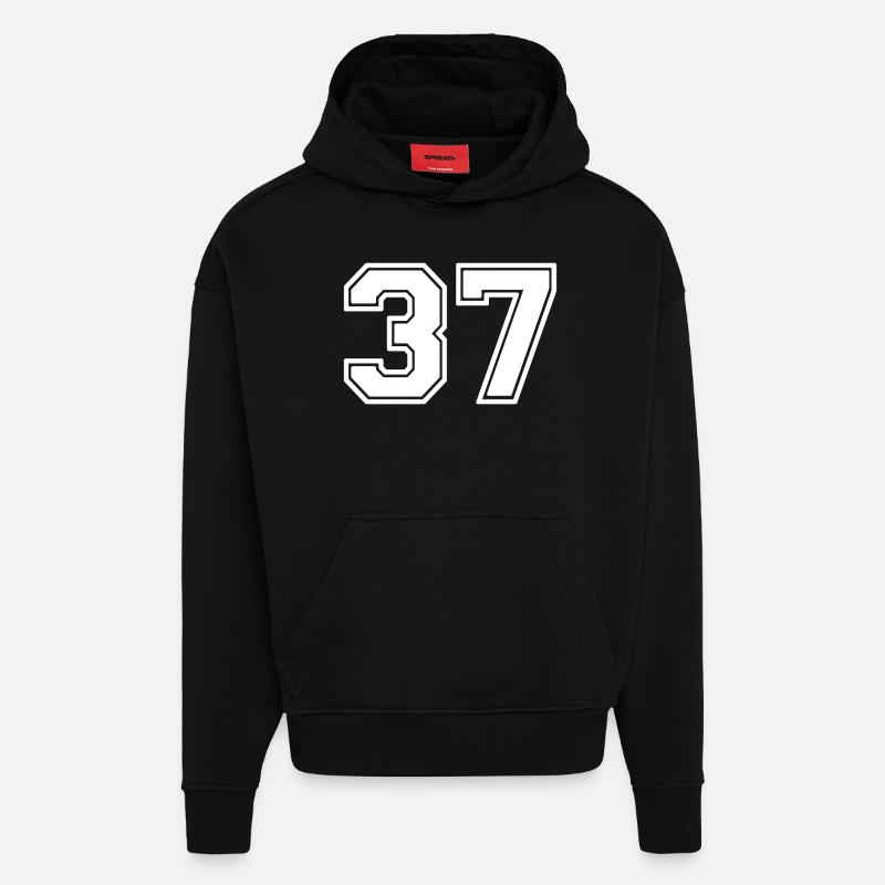 37 - Sweat à capuche bio épais oversize fabriqué en UE - SOLID BLACK