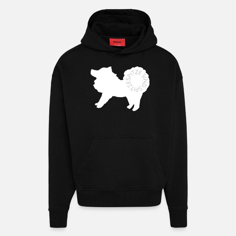Spitze sind spitze! White - Hoodie- made by SPREAD  - SOLID BLACK