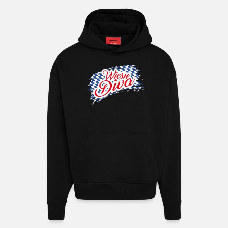 Wiesen Diva - Hoodie- made by SPREAD  - SOLID BLACK