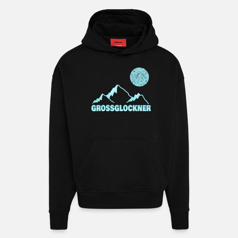 Don pour Grossglockner - Sweat à capuche bio épais oversize fabriqué en UE - SOLID BLACK