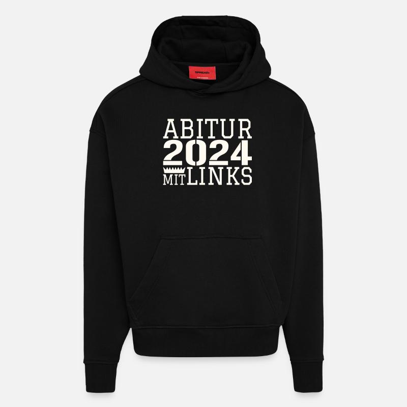 Abi with left hand - Hoodie- made by SPREAD  - SOLID BLACK